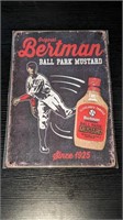 Bertmans Ball Park Mustard Tin Sign 12x8"