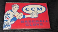 CCM Baseball Glove Tin Sign 12x8"