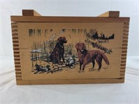 Decorative storage box with dog picture