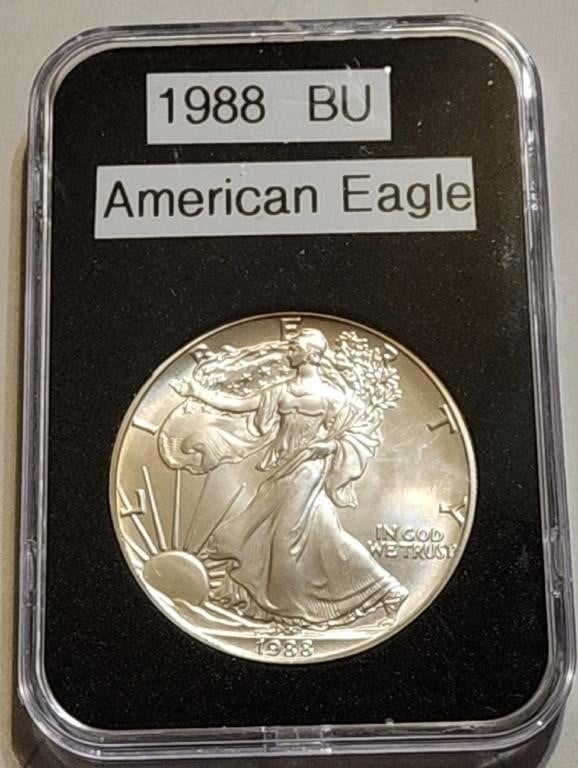 1988 American Silver Eagle Slabbed Brilliant