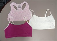 3ct Girls Sports Bras - 2 Lg 1 Med