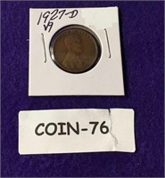 1927-D V9 WHEAT PENNY SEE PHOTO