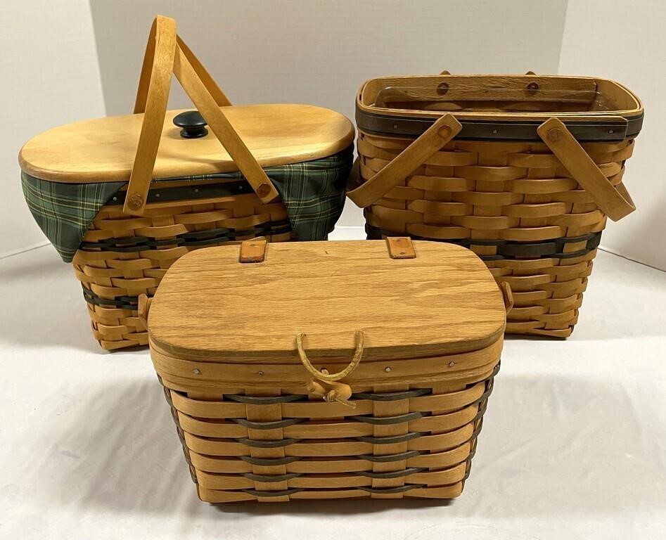 Three Longaberger  Baskets