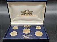 24K Gold Plated Uncirculated Coin Set