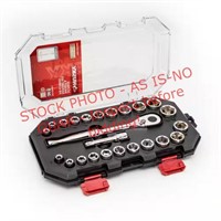 Husky 3/8 in. Drive Ratchet SAE/Metric Socket Set