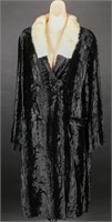 1920's Velvet Opera Coat, Fox Fur Collar