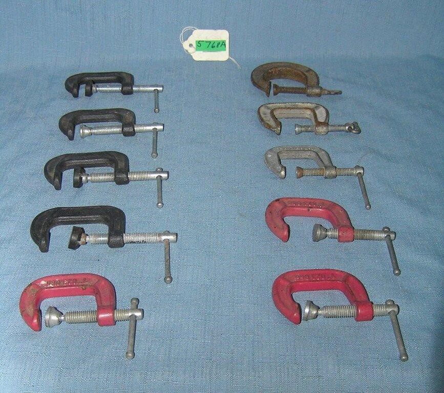 Collection of antique, vintage and modern  C clamp