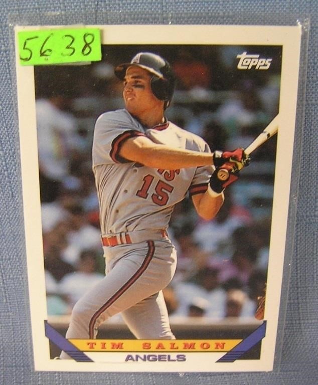 Tim Salmon rookie baseball card