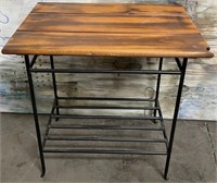 11 - METAL & WOOD ACCENT TABLE