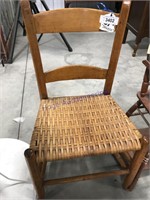 Shaker chair, wicker seat