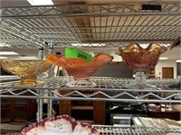 3PC CARNIVAL GLASS LOT