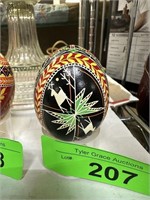 HANDMADE UKRAINE CHRISTMAS PYSANKY EGG LOOK UP