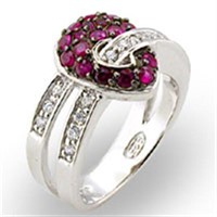 Stunning .51ct Ruby Split Shank Ring