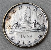 1954 CAD SILVER DOLLAR