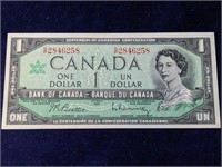 1967 Canada Centennial One Dollar Bill