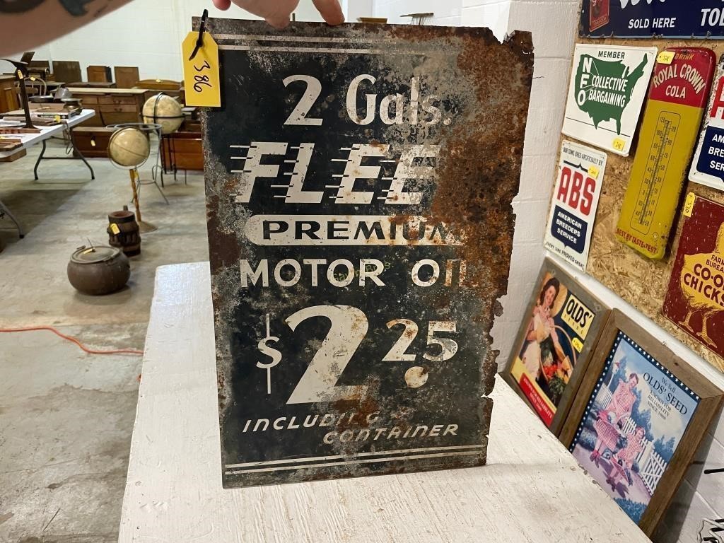 Fleet Motor Oil Metal Sign
