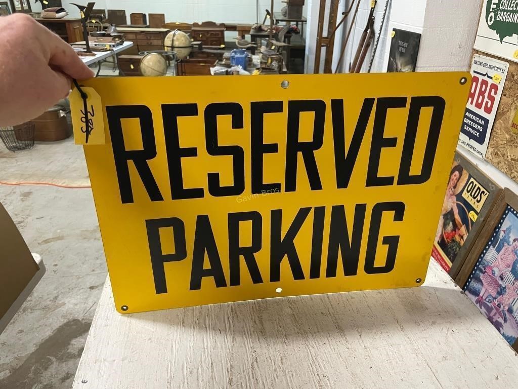 Reserved Parking Metal Sign