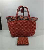 Vera Bradley Americana Red Tote Bag With Picture