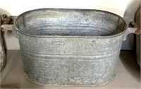 Galvanized, steel boiling pot