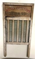 King cotton, brass vintage washboard