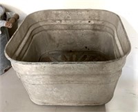 Galvanized, steel wash tub