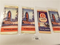 4 Vintage Marathon Road Maps from the 1930's