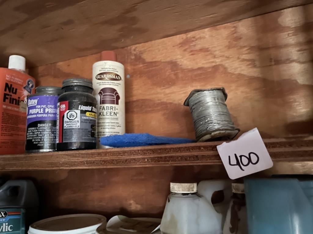 Shelf Lot- wire, liquid tape, primer)