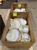 4 boxes of Fire King dinnerware