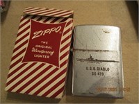 Zippo USS Diablo SS479 Lighter wBox