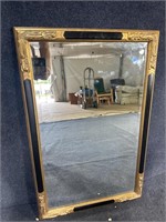BLACK AND GOLD BEVELED MIRROR