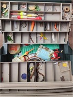 Large VTG Tackle Box With Lots Of Tackle Included