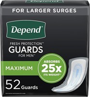 Depend Adult Incontinence Guards for Men, 52-pk