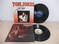 2 count signed TOM JONES vinyl records