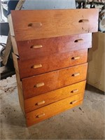 6 Pine Cabinet Drawers