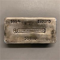 ENGELHARD 50 Ounce .999 Pure Silver Bar