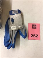 Lot of 12 Gloves, Blue with Grey, Nitrile Palm