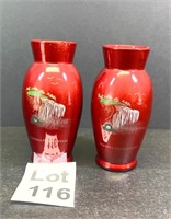 Niagara Falls, Canada Vases Hand-painted in Japan