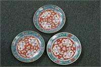 Lot of 3 Gold Imari Plates