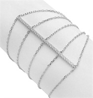 Sterling Silver Multi Strand Chain Bracelet