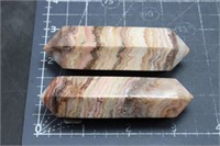 2, Double Terminated Crazy Lace Agate Points