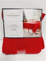 NIP Oblong 60×120" Cotton Tablecloth Red