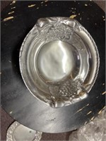Authentic Pewter Bowl w/ Grape Design Made in