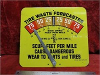 1961 Bear Mfg. Tire Waste forecaster sign.