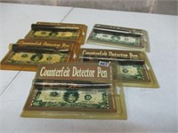 6 Counterfeit Detector Bill Markers NEW