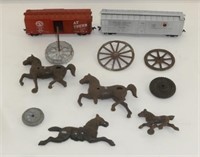 Antique Cast Iron Toy Parts - Wagon Wheels