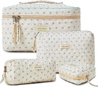 HBselect  Cotton Quilted Makeup Bag Coquette Makeu