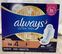 Always Ultra Thin Size 4 Pads (1 And 1/2 Bags
