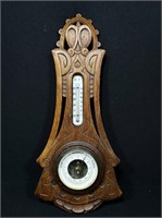Vintage Barometer and Thermometer