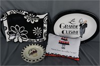 Chic Black/White Home Decor & Large Platters
