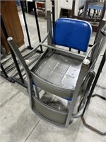 PAIR OF METAL FRAME CHAIRS
